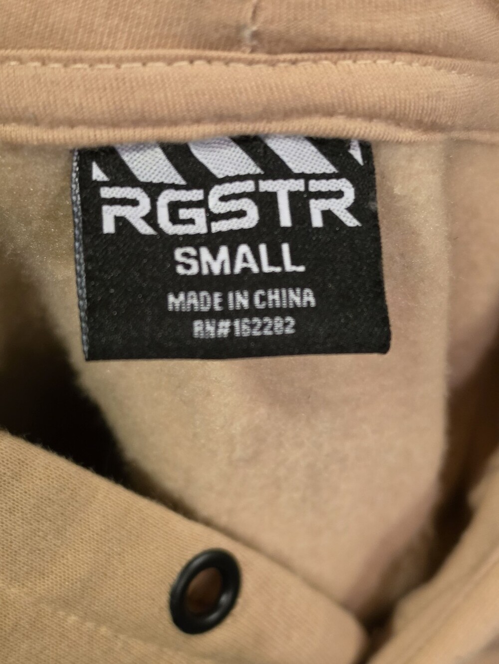RGSTR Small Tan Love My Haters Teddy Bear Graphic Pullover Streetwear Hoodie - Picture 9 of 10
